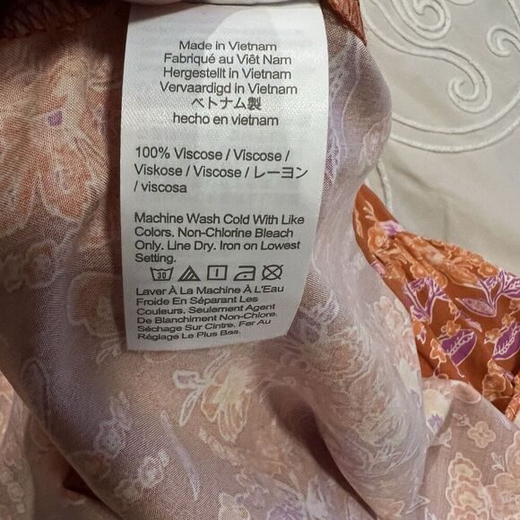 J Crew Tiered Maxi Dress Painted Block Print Size XXS Sleeveless New Floral - Picture 11 of 13